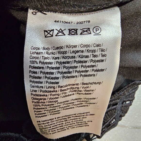 Monique Lhuillier Womens 4 Black Lace Sydney Mini Dress - Picture 14 of 16